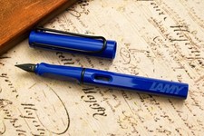 Rare Unused Lamy Safari Special Edition Dark Blue with Black Clip Black M nib