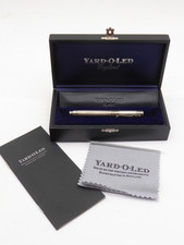 YARD O LED SOLID SILVER POCKET BARLEY ROLLERBALL PEN 2002 IN BOX