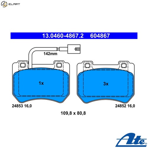 Brake pad set - set,