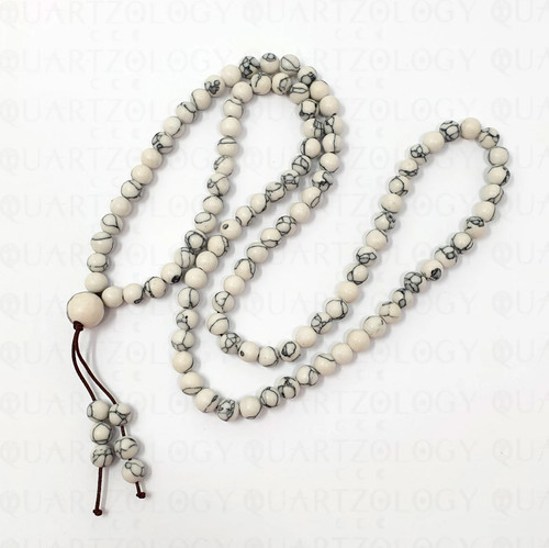 White howlite 108 - white, mala