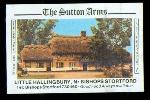 Matchbox label the sutton - matchbox, arms