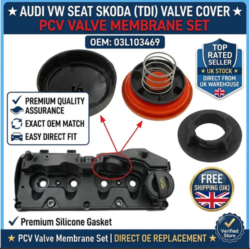 Pcv valve cover membrane kit - cover,