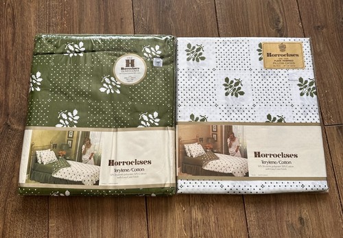 Vintage horrockses green white - vintage,