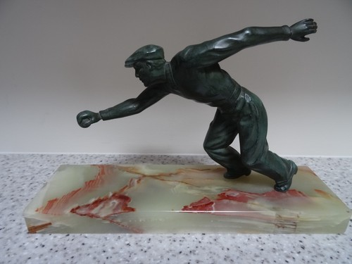 Spelter figure boules - spelter,