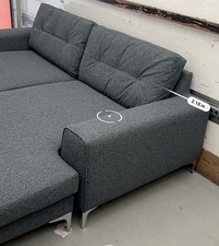 Sofology 4 Seater Chaise End Sofa Fabric Grey Colour