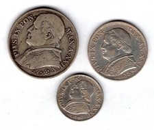 Papal States/Vatican. Soldi/Lira  1866-1868. Choose, denomination, date price.