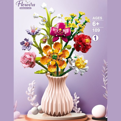 Lego the pink flower bouquet - flower,