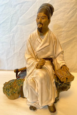 Vintage Chinese Wanjiang Mudman Old Man Figurine, 24.5cm high