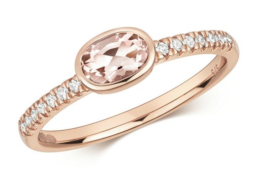 Real morganite and diamond - real,