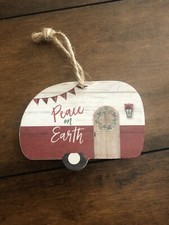 Camper RV Christmas Wood