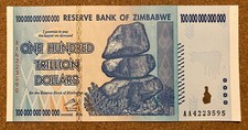 Zimbabwe 100 trillion dollars - zimbabwe,