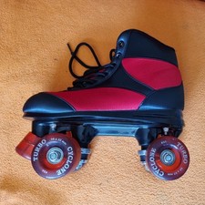 New California Pro Cyclone Quad Roller Skates Unisex Boys -girls Black/Red
