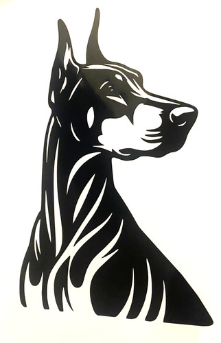 Doberman dog decal vinyl - 1x,