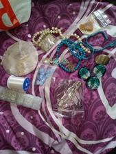 Large Selection of Semi Precious Glass MOP Beads Cabochons Finding Ect Lot 2