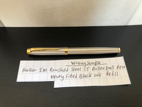 Parker brushed steel gold - im,