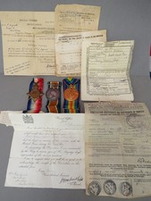 POW WWI British 1914-15 War & Victory Trio Medals Northumberland Fusiliers Died