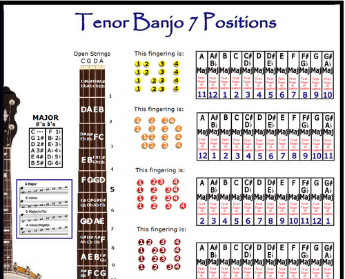 Tenor banjo hand positions - banjo,