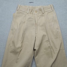 Bills Khakis Pants Mens 26 Khaki Twill Classic Fit Pleated M2P KTBL