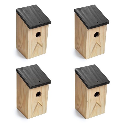 Wooden nesting bird box - wooden,