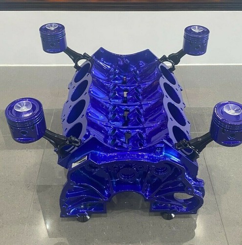 Candy blue engine block - v8,