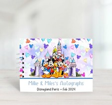 Personalised Mickey & Friends Signature Autograph Book, Disney World, Disneyland