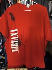 Nirvana jagstang guitar Kurt Cobain Seattle grunge side print 2xl shirt