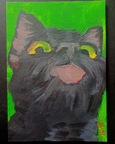 Aceo original painting - original, 2.5”