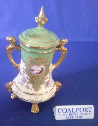 Antique coalport vase cover - coalport, &