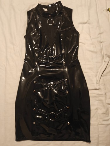 Misfitz pvc black sleeveless - black,