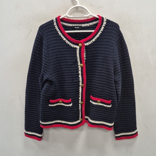 Contrast trim navy knit - contrast,