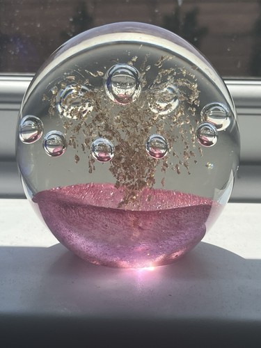 Large art glass paperweight - large,