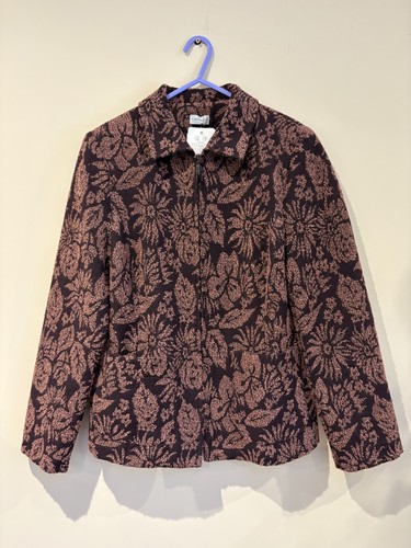 Brown floral jacquard women - floral,