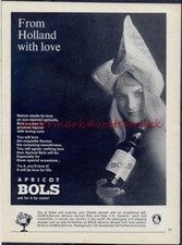 APRICOT BOLS LIQUEUR - Vintage Original (NOT Repro!) ADVERTISEMENT. Free UK Post
