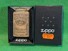 Zippo Lighter Highly Polished Brass With A Embossed Jack Daniels Logo.