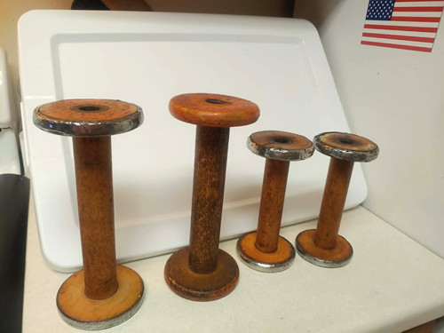 Large textile spools vintage - large,