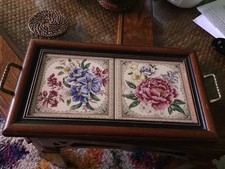 Vintage Tile Tray With Handles