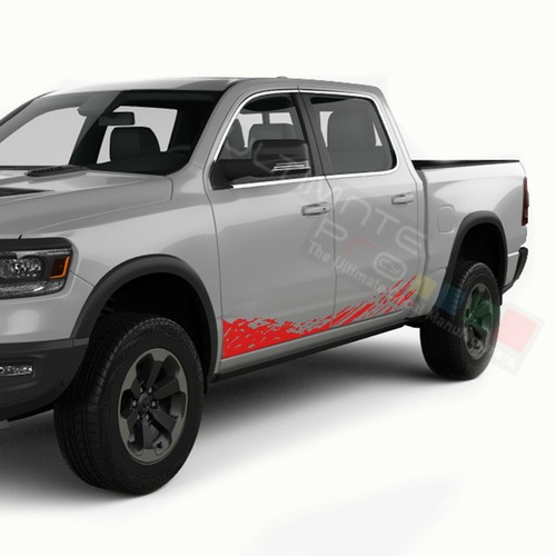 Mud splash side doors stripes - side,
