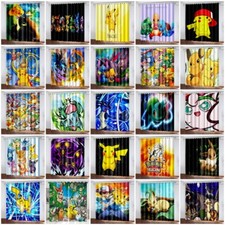 Kids Pokemon Pikachu Pair Thick Blackout Window Curtains Thermal Ring top Eyelet
