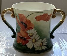 Shelley Double Handled Tankard 4.25” Art Deco - Poppies & Daisies Pattern rare 