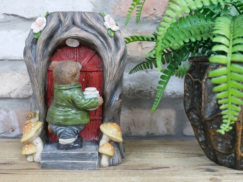 Fairy garden bear door solar - door,