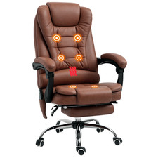 Vinsetto Ergonomic Heated 6 Points Vibration Massage Office Chair, Brown