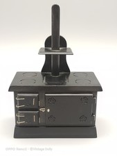 Doll's House Collectable Furniture traditional Black stove Oven Range Cooker