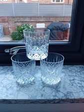 Stuart Crystal Shaftesbury Whiskey Tumblers 8.5cm x 3