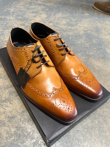 Tan leather shoes smart - tan, 10