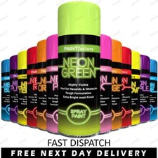 Fluorescent Neon Bright Aerosol Spray Paint DIY Matt Hi Vis Safety 200ml / 400ml