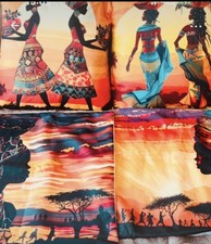 African Tribal  Set Of 4 Cushion Covers New Size 45 X 45 Cm