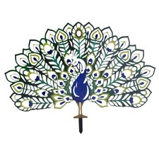 Metal Peacocks Garden Stake,Hollow Out Yard Art Peacocks Statue Decorative4007