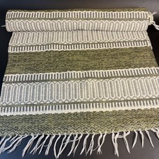 Vtg Swedish Hand Made Rag Rug