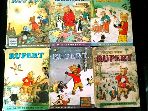 Six vintage rupert - vintage, bear