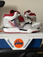 Reebok Pump Omni Lite Men’s  UK 8.5 White Red Brand New In Box